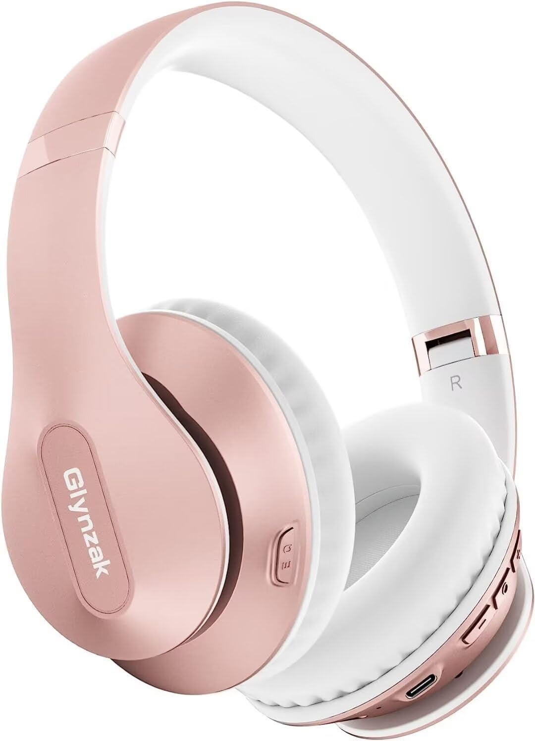 Wireless Bluetooth Headphones with 65H Playtime for Travel and Gym Use Rose Gold
Wireless Bluetooth Over Ear Headphones