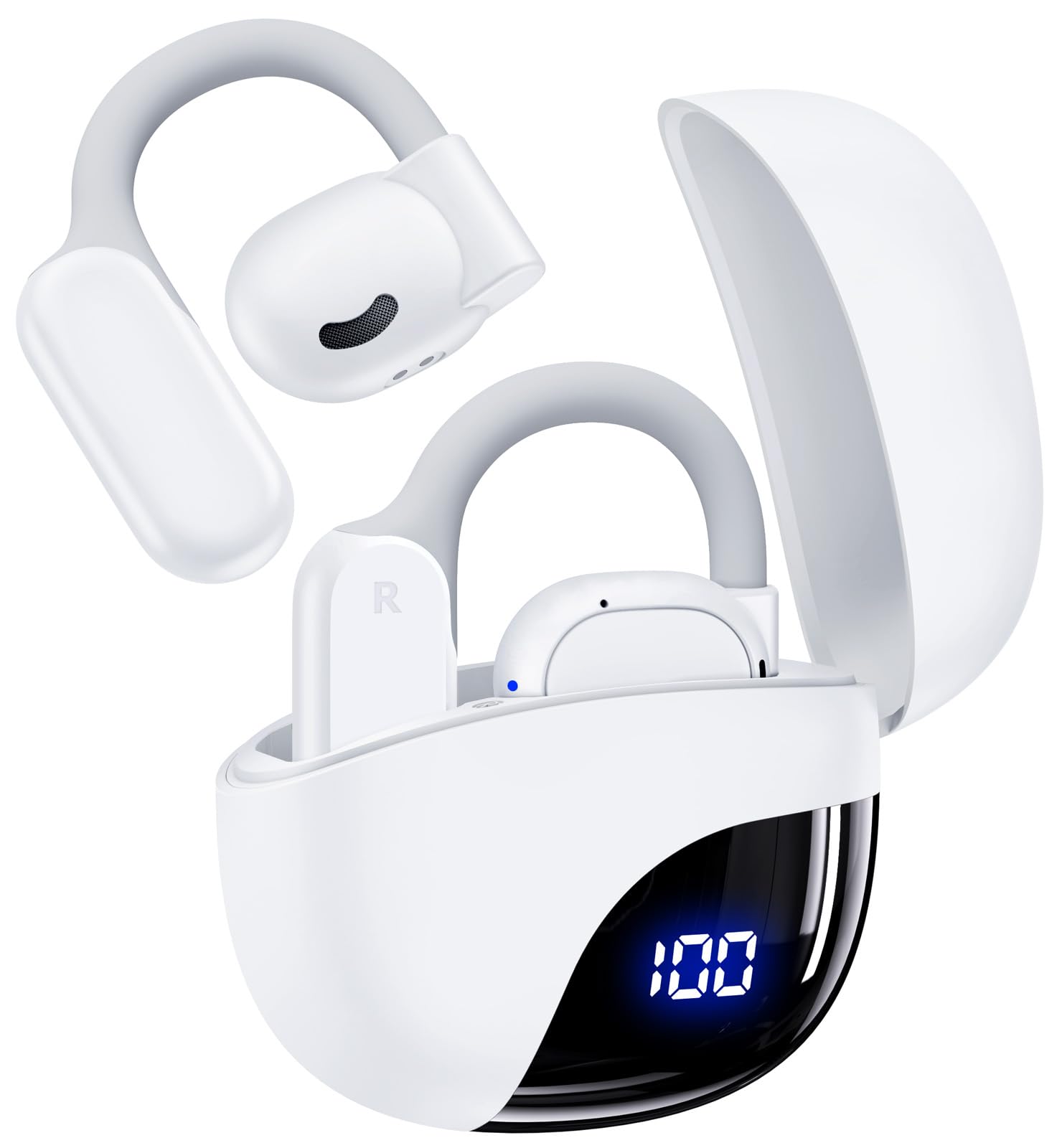 TAGRY Bluetooth 5.3 Open Ear Earbuds for Workout and Running White Global Recycled Standard
TAGRY IPX7 Waterproof Open