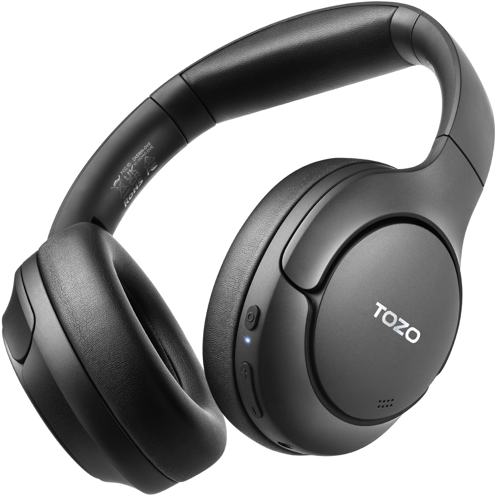 TOZO HT2 Hybrid Active Noise Cancelling Headphones - Global Recycled Standard - For Home Office and Travel - Deep Bass C