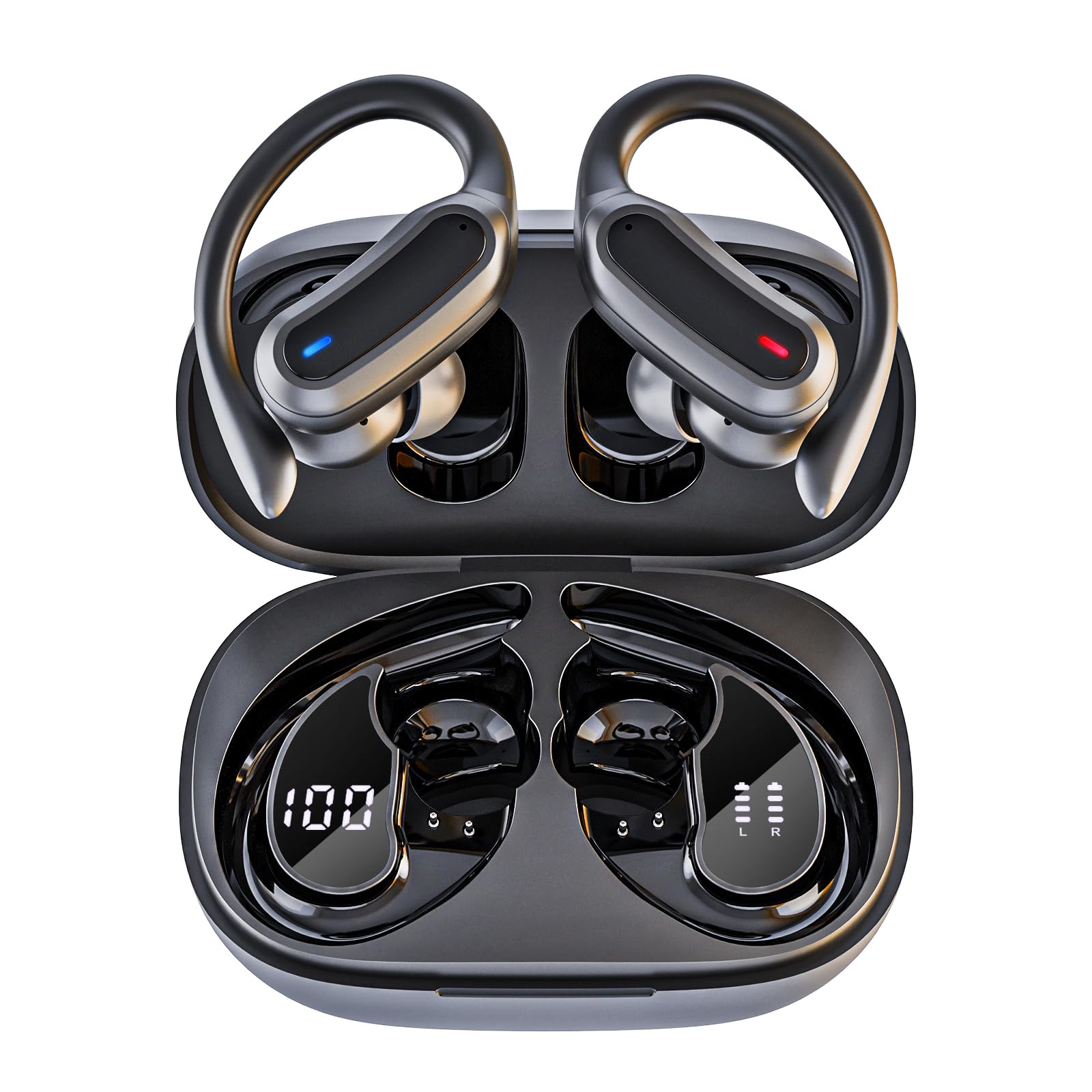 True Wireless Stereo Earphones with Bluetooth 5.4 for Sports and Workouts - Black
| Waterproof Noise Cancelling Earbuds